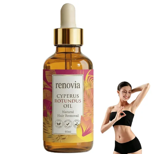 Renovia Cyperus Rotundus Aceite para depilación, nuevo aceite profesional de depilación 2026, suero de piel Renovia Cyperus Rotundus, hidratante 1