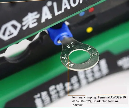 Miniatura 6 de Herramienta pelacables, pelacables, cortador automático de cables, ajuste de 8 AWG a 26 AWG con resortes, herramientas de pelado de cables