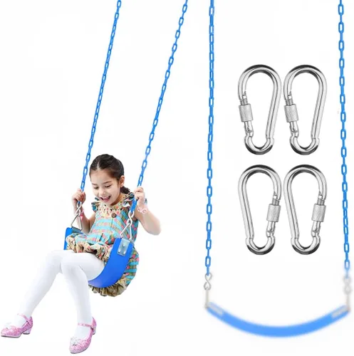 Miniatura 4 de Cadenas de columpio (2) totalmente recubiertas para columpios con 4 eslabones rápidos gratuitos, cadenas de eslabones de hierro antioxidantes, patio