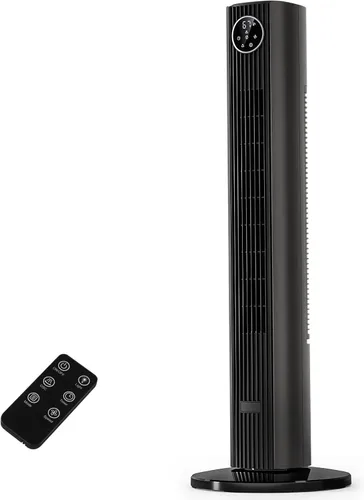 Miniatura 10 de Antarctic Star - Ventilador de torre portátil, ventilador de piso oscilante de 85°, ventilador silencioso de enfriamiento, temporizador de 12H, Negro