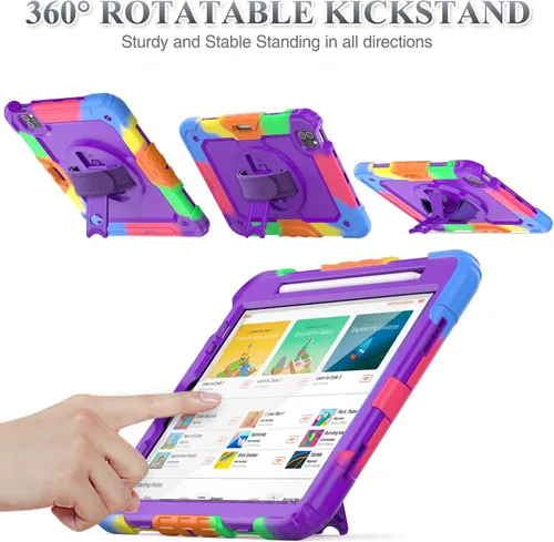 Miniatura 5 de SEYMAC stock Funda para iPad Mini 7 (A17 Pro) 2024/Mini 6 de 8.3 pulgadas con protector de pantalla portalápices [correa de mano giratoria 360]