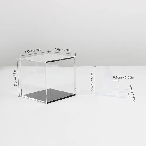 Miniatura 7 de Caja de exhibición de medallas de trofeos de acrílico con mini caballete, estuche de almacenamiento de múltiples anillos para anillos de campeonato