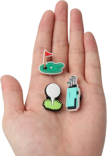 Miniatura 2 de Dijes de decoración de zapatos con temática de golf, 20 dijes de zapatos de pelota de golf para niños, niños, hombres, amantes del golf, accesorios
