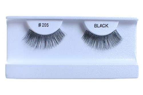 Miniatura 25 de 100 pares de pestañas postizas 100% cabello humano negro natural #747S Negro-747S