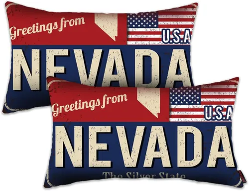 Miniatura 24 de Juego de 2 fundas de almohada de Florida de 12 x 20 pulgadas, decoración de recuerdo de Florida, funda de almohada lumbar con diseño de bandera