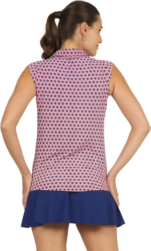 Miniatura 3 de IBKUL Athleisure Wear 14545 - Polo sin mangas con protección solar UPF 50+ Icefil con estampado de estrellas y rayas