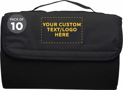 Miniatura 9 de DISCOUNT PROMOS Juego de 10/50/100 mantas de pícnic enrollables, paquete personalizado a granel, ideal para camping, picnic, playa, deportes al aire
