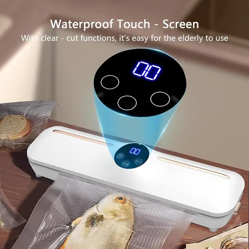 Miniatura 5 de Máquina selladora al vacío para el hogar, barra de sellado profesional para Sous Vide, almacenamiento en congelador y conservación de alimentos a