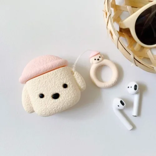 Miniatura 18 de Funda de silicona para Airpods de 1/2 ganchos con anillo de agarre, bonita funda de diseño de dibujos animados 3D, fundas divertidas y elegantes