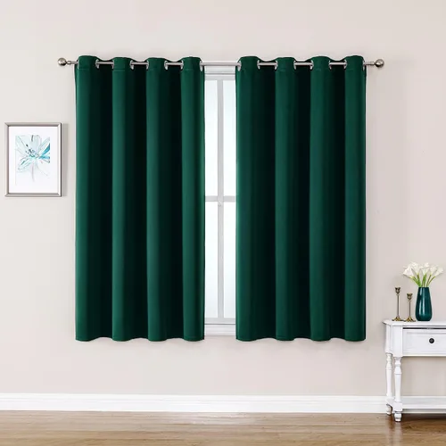Miniatura 136 de ChrisDowa - Cortinas de cenefa pequeñas para cocina, cortinas cortas con ojales y aislamiento térmico para oscurecer la sala y habitación