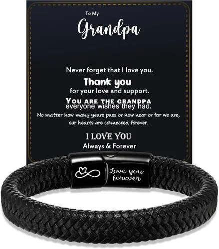 Miniatura 9 de Regalos para el día del padre, regalos de graduación para hombres, pulsera de cuero para hombre, relleno de calcetines para adolescentes, regalos