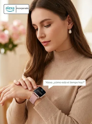 Miniatura 2 de SKG - Reloj inteligente para mujeres y hombres, Android iPhone, con Alexa incorporado y llamada Bluetooth (respuesta/hacer llamada) rastreador