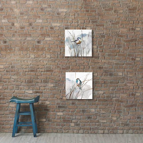 Miniatura 3 de Cuadro abstracto de pájaro para pared, diseño de pájaros en junco, impresiones de acuarelas sobre lienzo para dormitorio