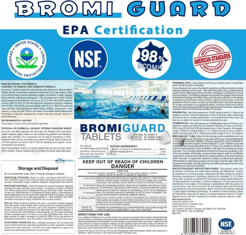 Miniatura 2 de Tabletas de Bromo para SPA Bañera de Hidromasaje 1lb 50LB Tabletas Bromantes Refuerzo Elimina Bacterias Algas Sensación de Agua Suave Sin Olor a