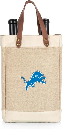 Miniatura 38 de PICNIC TIME NFL Pinot - Jute 2 Bottle Insulated Wine Bag - Wine Tote Bag - Wine Gift Bag, (Beige)