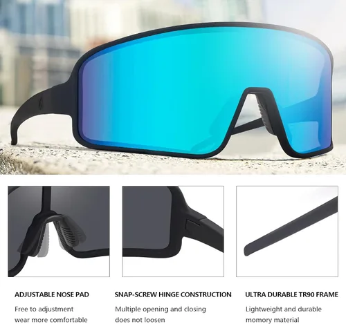 Miniatura 32 de MAXJULI Gafas de sol polarizadas para niños de 6 a 14 años, para deportes de béisbol al aire libre, ciclismo, protección UV400, 7705