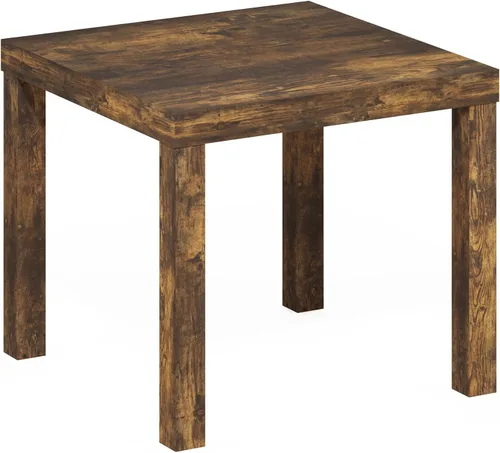 Miniatura 5 de Furinno Classic - Mesa auxiliar cuadrada, mesita de noche con tablero triple espesor, mesita de luz, mesita de noche, mesita de luz para sala