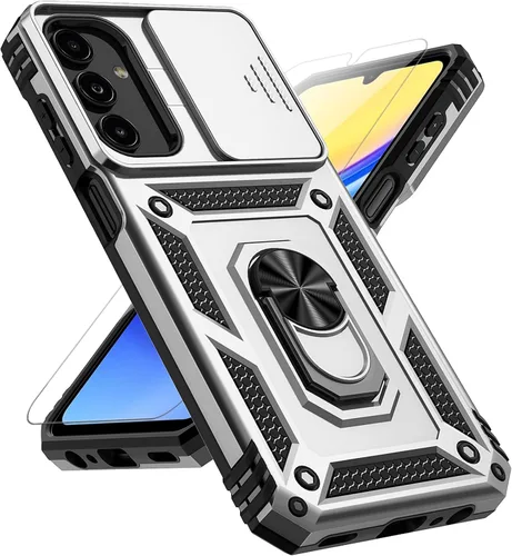 Miniatura 10 de Funda para Samsung Galaxy A15 5G con cubierta deslizante para cámara, protector de pantalla HD [grado militar de 16 pies probada en caídas], soporte