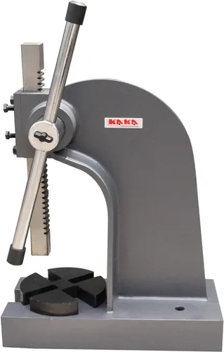 Miniatura 11 de KAKA INDUSTRIAL Prensa de eje, prensa manual de eje de 0.5 toneladas, altura ajustable de hasta 3.5 pulgadas, cuerpo soldado con placa de acero