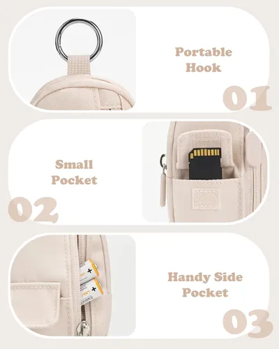Miniatura 6 de SQERO Funda suave para cámara digital KODAK PIXPRO FZ55/FZ45/CAMKORY DC403 FHD 1080P, bolsa para cámara de viaje, bolsa de transporte pequeña