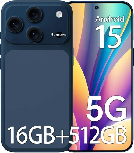 Miniatura 10 de Teléfonos desbloqueados, K17 PM 5G Android 15 Smartphone, 16+512GB Dual SIM Teléfono Celular, Pantalla HD+ de 6.9", Batería de 5000mAh, Cámara