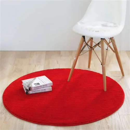 Miniatura 11 de Reyox Tapete de felpa suave para silla de oficina, tapete redondo antideslizante para oficina y hogar, alfombra absorbente para guardería
