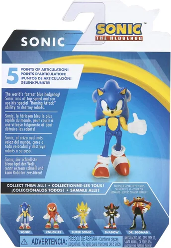Miniatura 7 de Sonic The Hedgehog - Figura de acción de Sonic de 2.5 pulgadas, juguete coleccionable, 3 años