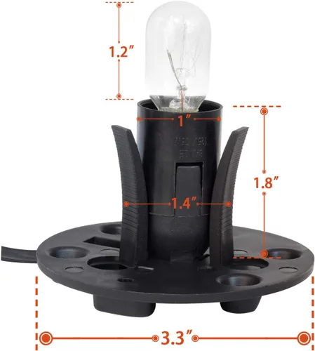 Miniatura 6 de Betus Cable de alimentación de lámpara de sal de repuesto original mejorado con interruptor de control de intensidad y montaje de base para lámparas