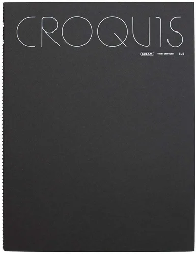Maruman cuaderno de bocetos grande de algodón crema papel 356 × 10.551 in SL2 (rojo, blanco hacia fuera un color. Color al azar)