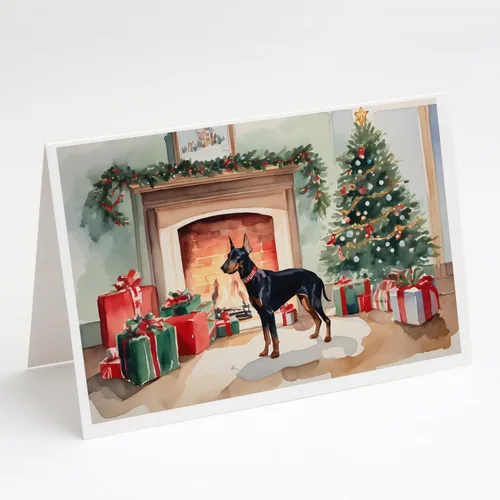 Miniatura 65 de Caroline's Treasures DAC2753GCA7P Paquete de 8 tarjetas de felicitación navideña acogedora de Husky siberiano Tarjetas en blanco con sobres