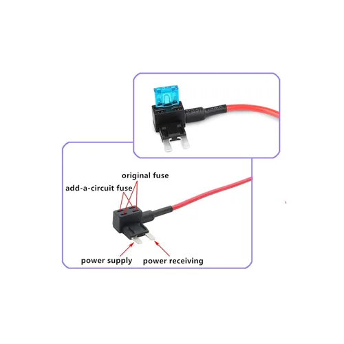 Miniatura 6 de Kit surtido de fusibles tipo mini cuchilla para automóvil, camión, 81 piezas + 3 piezas de adaptador de grifo de mini fusible de calibre 16