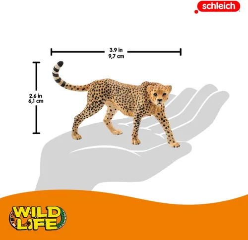 Miniatura 3 de Schleich Wild Life, figura de animal, juguetes de animales para niños y niñas de 3 a 8 años, guepardo femenino, a partir de 3 años