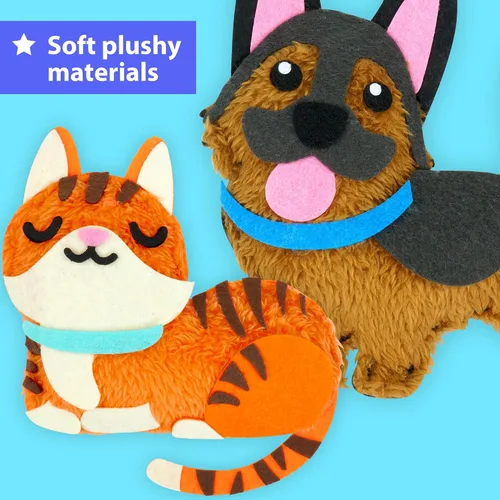 Miniatura 6 de KRAFUN Kit de costura fácil para principiantes, niños, artes y manualidades, 8 proyectos fáciles de bricolaje de muñecas de animales de peluche