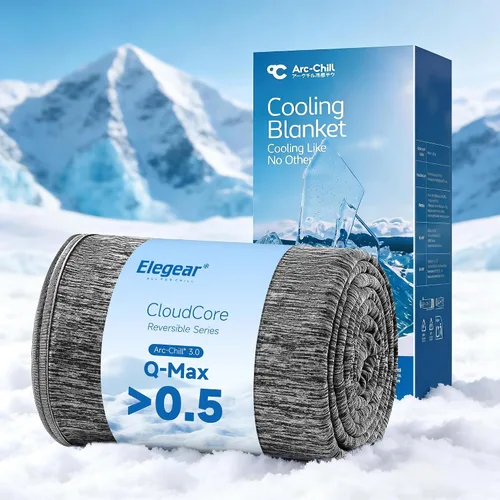 Miniatura 14 de Elegear Manta Refrescante Revolucionaria que Absorbe el Calor para Mantener el Cuerpo Fresco para Sudores Nocturnos, Arc-Chill 3.0 Fibra Fresca