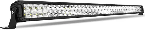 Miniatura 9 de Rigidhorse - Barra de luz LED de 8 pulgadas, doble fila, 120 W, 12000 lm, combo de luz LED todoterreno, xenón blanco IP68, luz de conducción
