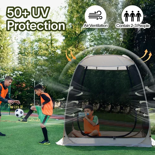 Miniatura 3 de Alvantor Tienda de campaña desplegable para casa, cenador instantáneo al aire libre con mosquitera y protección solar UPF 50+, refugio portátil