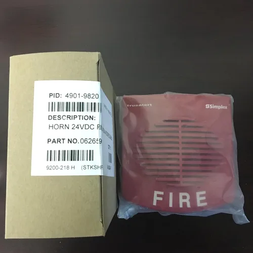Miniatura 2 de SIMPLEX 4901-9820 Horn 24 CD Montaje en Pared True Alert, Rojo