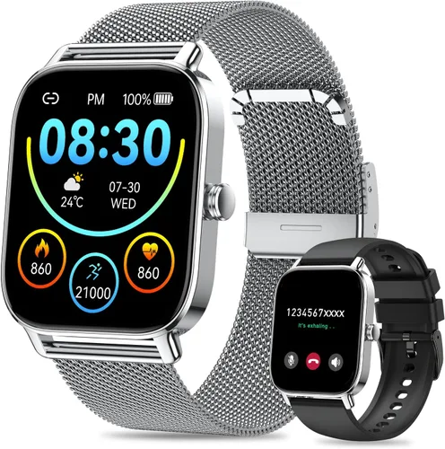 Miniatura 8 de Reloj inteligente para hombres y mujeres Fitness: resistente al agua, responder llamada, relojes digitales para hombre, podómetro, reloj inteligente