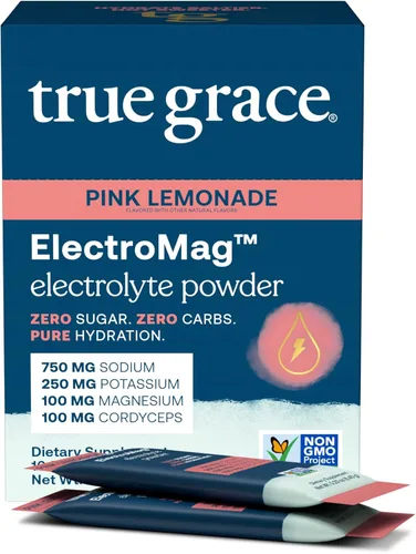 Miniatura 8 de True Grace ElectroMag - 16 paquetes de barras (paquete de 2) - Pomelo - Polvo de electrolitos para una hidratación rápida - sodio, potasio, magnesio