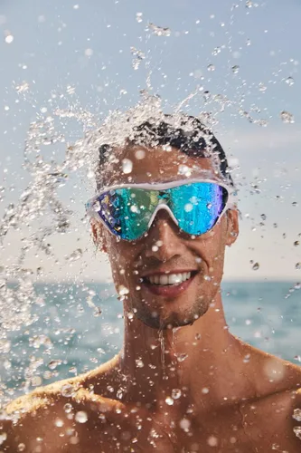 Miniatura 6 de ARENA Gafas de natación unisex para adultos, gafas de natación para hombres y mujeres, de gran ajuste, espejo de policarbonato/lente sin espejo