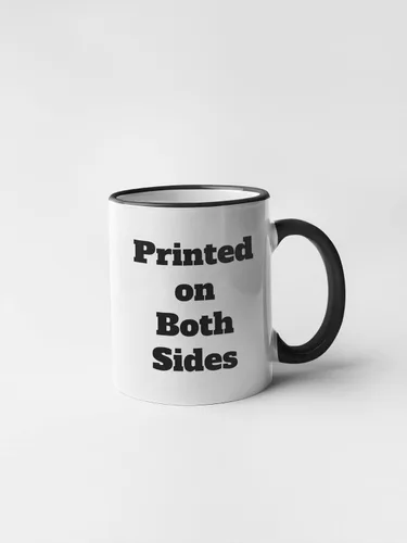 Miniatura 3 de Tazas personalizadas con palabras personalizadas, texto o nombres, borde negro y asa, taza de café de 11 onzas, tazas de café personalizables