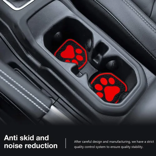 Miniatura 6 de Auovo Posavasos para auto para Wrangler JL JLU 2020-2023 2020-2023, accesorios de gladiador JT, decoración interior (kit de 4 piezas) (rojo)