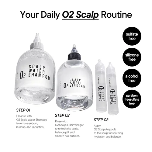 Miniatura 8 de ALIVELAB O2 Champú de agua para cuero cabelludo sensible, picazón, anticaspa, limpieza profunda y calmante, cuidado del cabello, limpiador del cuero