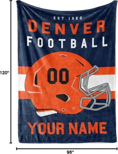 Miniatura 182 de Manta personalizada para fanáticos del fútbol americano – Se envía al día siguiente – Hecha en Estados Unidos – Manta de vellón personalizada