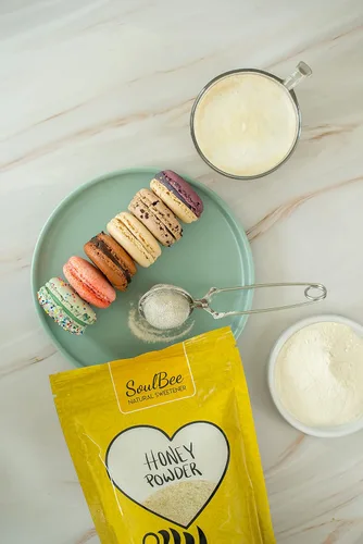 Miniatura 3 de SoulBee Honey Powder - Miel deshidratada como edulcorante natural para bebidas y comidas, baja en calorías y disolución fácil y rápida en líquidos