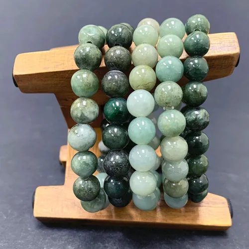 Miniatura 399 de Gem Avenue Handmade Round Bead Stretch Bracelet Unisex Natural Stone Beaded Jewelry for Men & Women, Elastic Wristband for Daily Wear