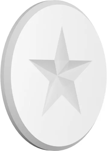Miniatura 11 de Ekena Millwork ROSP040X040X075GRY07 - Roseta estándar de estrella Grayson con borde biselado, 4 pulgadas de ancho x 4 pulgadas de alto x 3/4