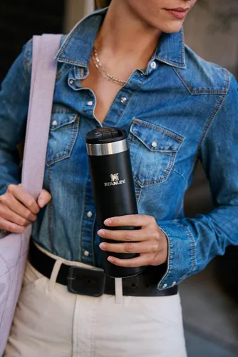 Miniatura 4 de STANLEY Transit FlipTop - Taza de viaje para café a prueba de fugas, acero inoxidable aislado al vacío, se mantiene caliente o fría durante horas
