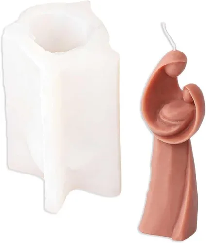 Miniatura 5 de Tone Fun Cross Hands Sleep Rose Angel Shape Candle Moldes de silicona para hacer velas, resina, velas de aromaterapia, jabón de cera hecho a mano