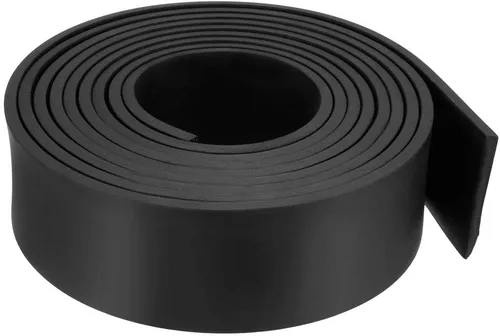 Miniatura 73 de uxcell Tira de sello de goma rectangular maciza, 0.197 in de ancho, 0.118 in de grosor, 3.3 ft de largo, color negro